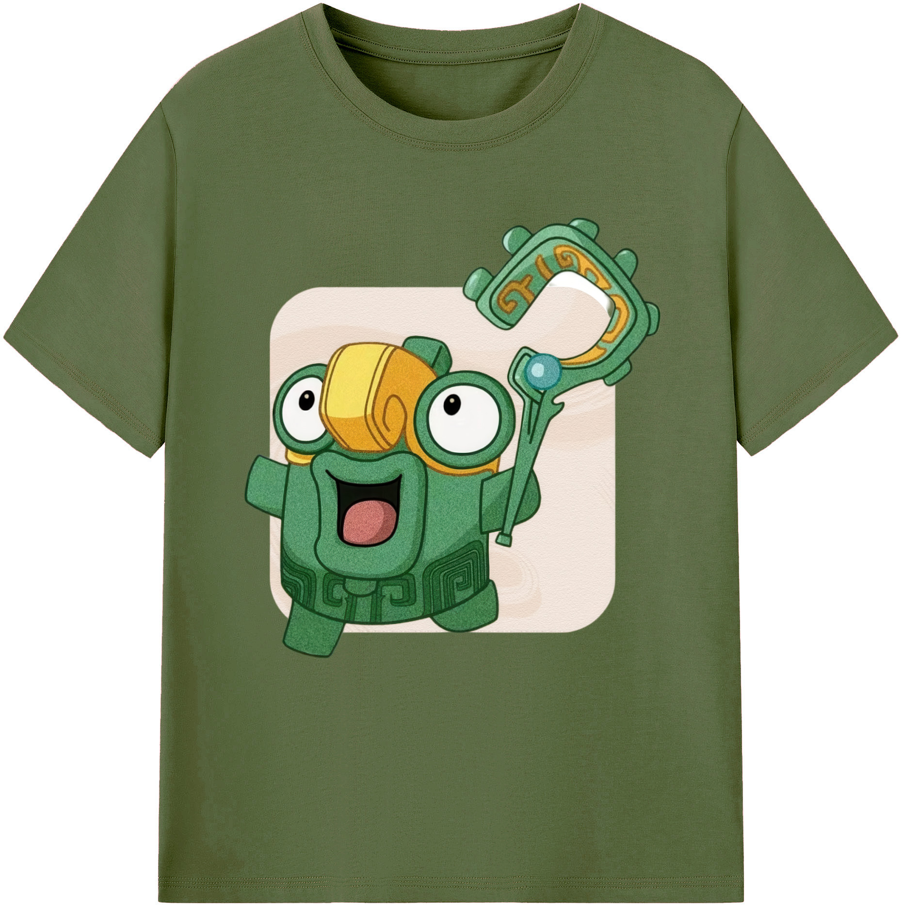 （画像用） Ne Zha 2 ナタ 魔童の大暴れ 綿100％半袖Tシャツ（フロントプリント）